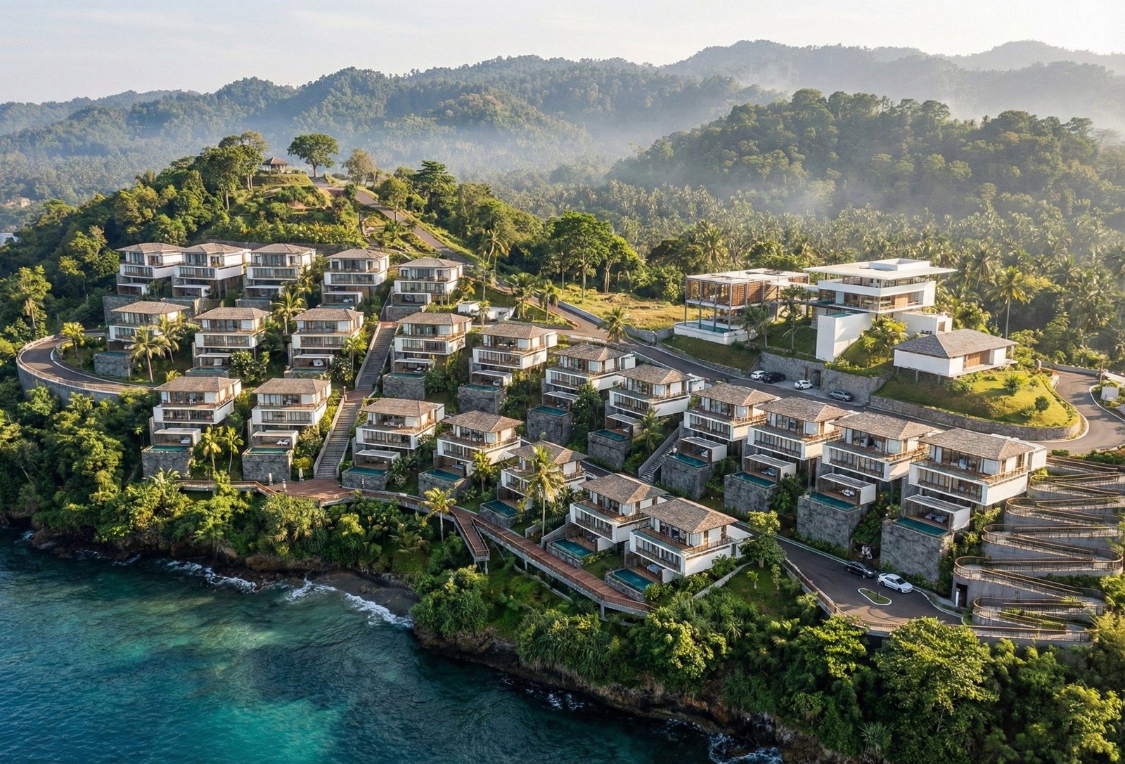 Villa LS, the resort from the air